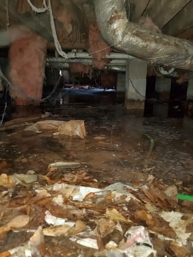 Crawl space flood assessment for Commercial Water Damage Restoration in Island Park